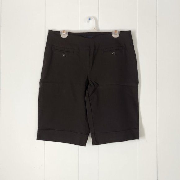 Reitmans Black Pull On Bermuda Shorts - Picture 1 of 6